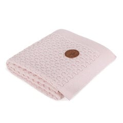 Вязаное одеяло плед в подарочной коробке Ceba Beba Rice stitch pink, 90х90 см  цена и информация | Покрывала, пледы | pigu.lt