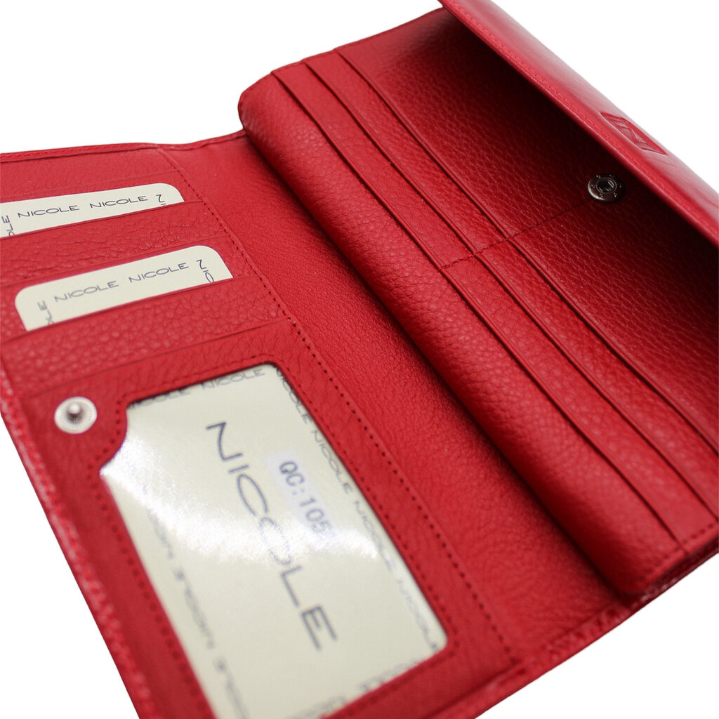 Raudonos spalvos piniginė moterims, Nicole kaina ir informacija | Piniginės, kortelių dėklai moterims | pigu.lt