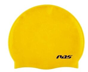 Детская плавательная шапочка Ras, жёлтая цена и информация | Шапочки для плавания | pigu.lt