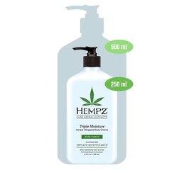 Intensyviai drėkinantis kūno kremas Triple Moisture Hempz, 250 ml kaina ir informacija | Kūno kremai, losjonai | pigu.lt