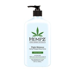 Intensyviai drėkinantis kūno kremas Triple Moisture Hempz, 250 ml kaina ir informacija | Kūno kremai, losjonai | pigu.lt