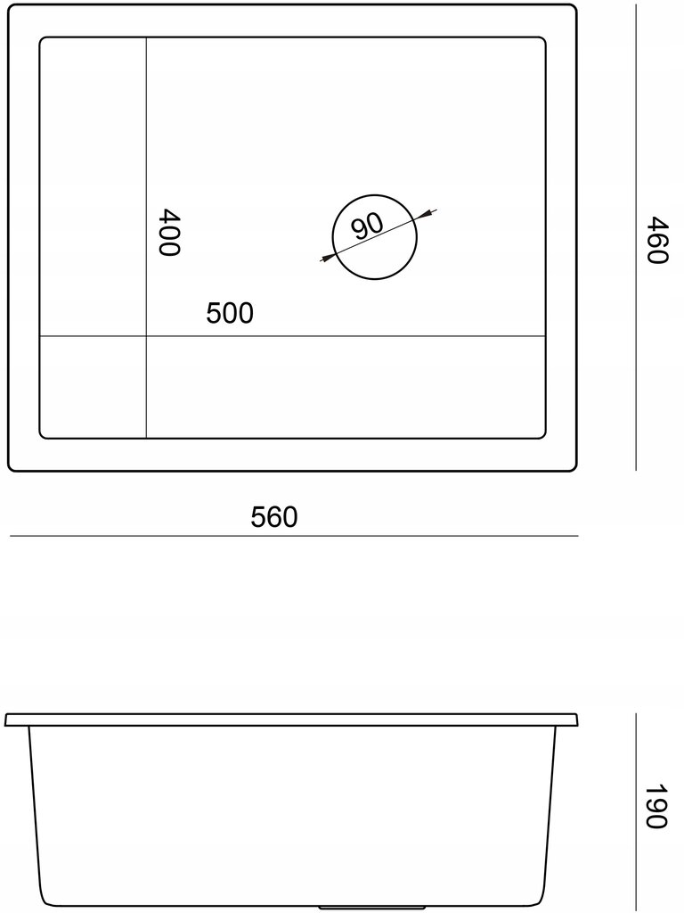 Sink, Granitan, Salix kaina ir informacija | Virtuvinės plautuvės | pigu.lt