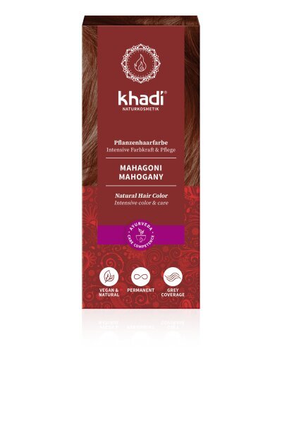 Augaliniai plaukų dažai Khadi Mahogany, 100 g цена и информация | Plaukų dažai | pigu.lt