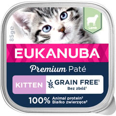 Eukanuba Grain Free Kitten katėms su ėriena, 16x85 g kaina ir informacija | Konservai katėms | pigu.lt