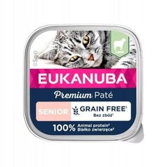 Eukanuba Grain Free Senior vyresnio amžiaus katėms su ėriena, 16x85 g kaina ir informacija | Konservai katėms | pigu.lt