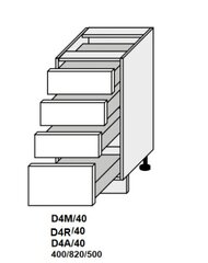 Pastatoma spintelė Carrini D4M 40, balta цена и информация | Кухонные шкафчики | pigu.lt