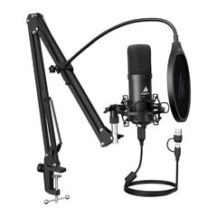 Microphone with stand Maono A04E (black) цена и информация | Микрофоны | pigu.lt