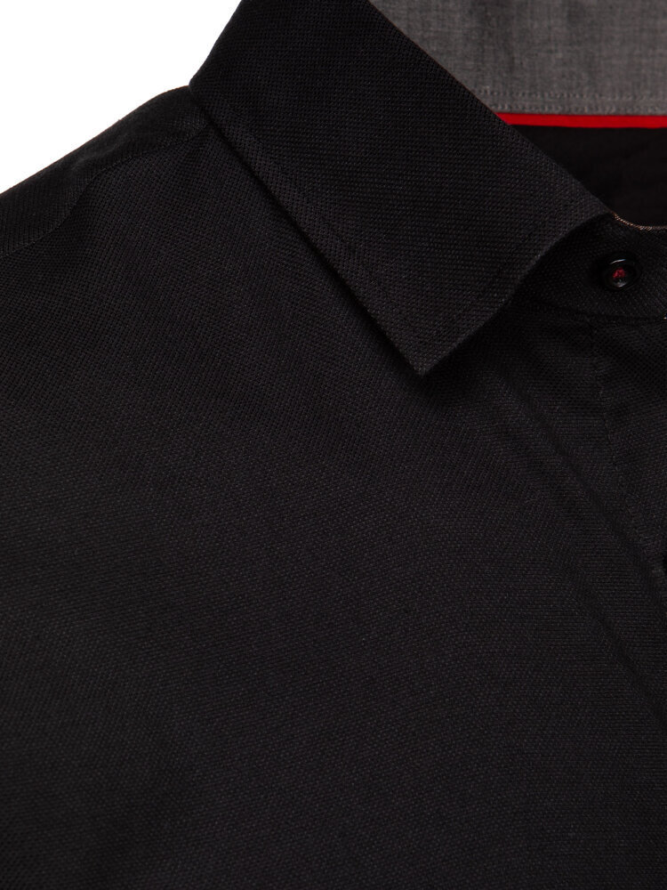 Vyriški juodos spalvos marškiniai White kaina ir informacija | Vyriški marškiniai | pigu.lt