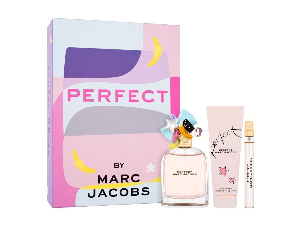 Rinkinys Marc Jacobs Perfect moterims: kvapusis vanduo EDP, 100 ml + kvapusis vanduo EDP, 10 ml + kūno losjonas, 75 ml kaina ir informacija | Kvepalai moterims | pigu.lt
