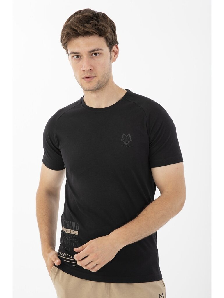 Marškinėliai vyrams Maraton 20550, juodi kaina ir informacija | Vyriški marškinėliai | pigu.lt