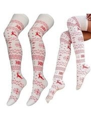 Ilgos kojinės moterims Milena 145/AC017, baltos kaina ir informacija | Moteriškos kojinės | pigu.lt