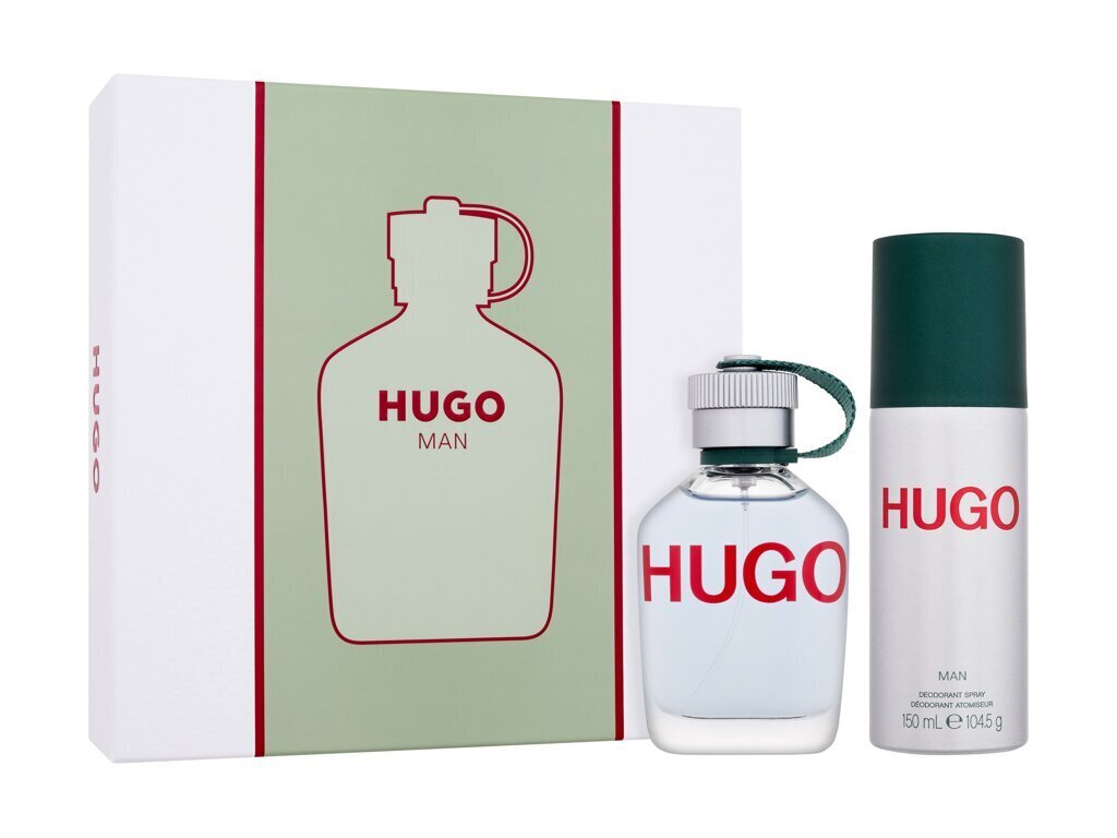 Rinkinys Hugo Boss Hugo Man vyramS: EDT, 75 ml + Dezodorantas, 150 ml цена и информация | Kvepalai vyrams | pigu.lt