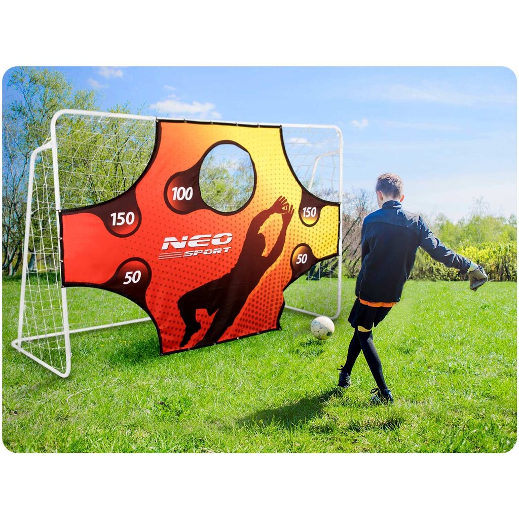 Futbolo vartai Neo-Sport, 245 x 155 x 80 cm kaina ir informacija | Futbolo vartai ir tinklai | pigu.lt