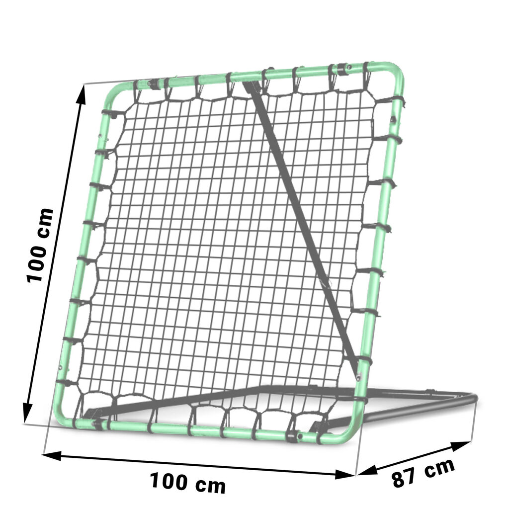 Treniruočių vartai Rebounder, 100 x 100 cm kaina ir informacija | Futbolo vartai ir tinklai | pigu.lt