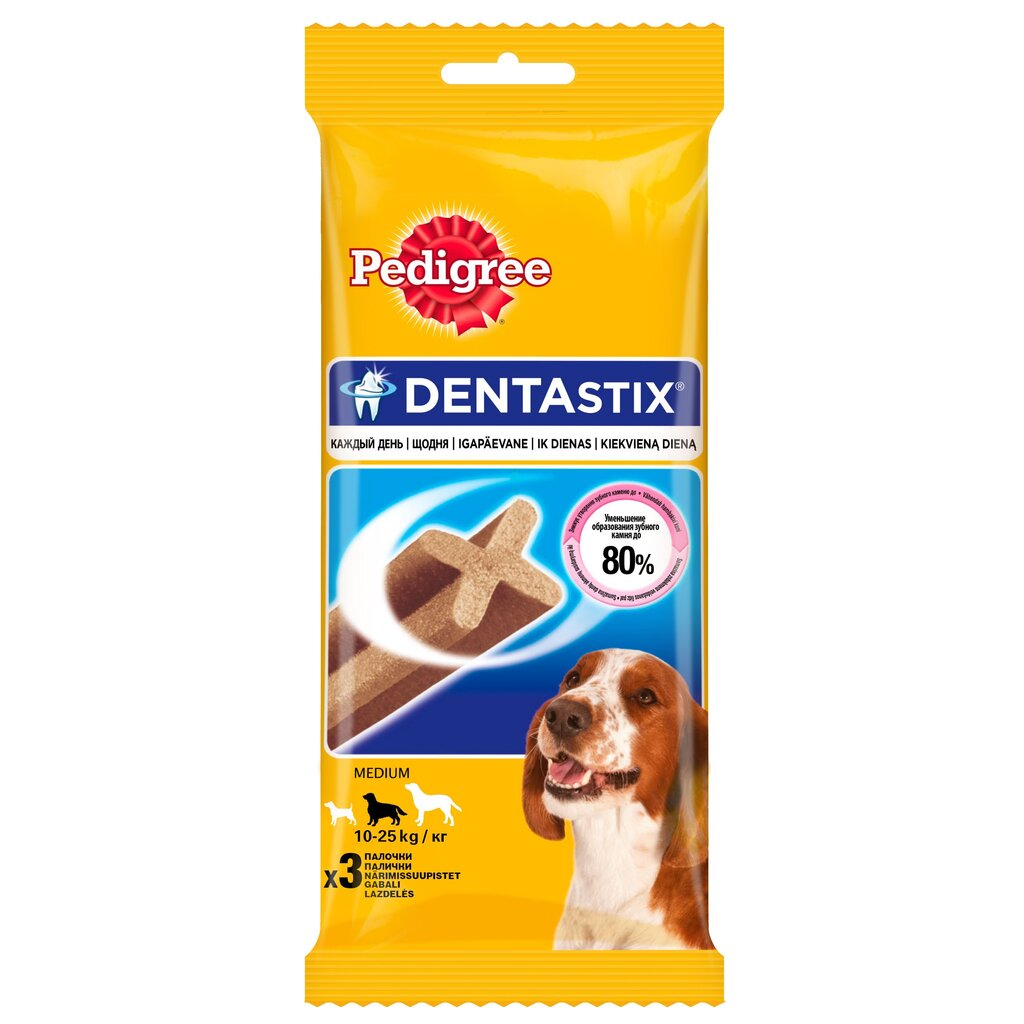 PEDIGREE Denta Stix kramtalai vidutinio dydžio veislių šunims, 3 vnt. kaina ir informacija | Skanėstai šunims | pigu.lt