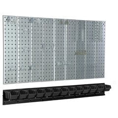 Įrankių sienelė 117x72cm Botle Tool Pegboard kaina ir informacija | Įrankių dėžės, laikikliai | pigu.lt