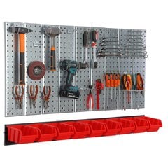 Įrankių sienelė 117x72cm Botle Tool Pegboard kaina ir informacija | Įrankių dėžės, laikikliai | pigu.lt