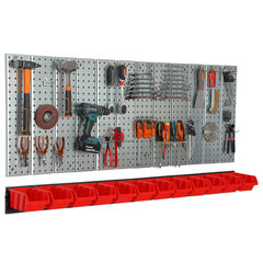 Įrankių sienelė 156x72cm Botle Tool Pegboard kaina ir informacija | Įrankių dėžės, laikikliai | pigu.lt