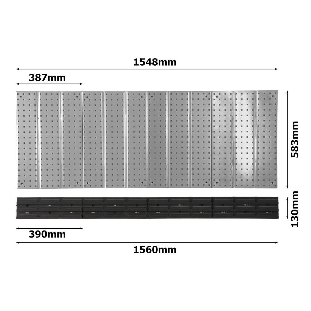 Įrankių sienelė 156x72 Botle Tool Pegboard kaina ir informacija | Įrankių dėžės, laikikliai | pigu.lt