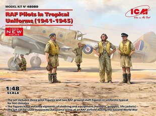 Klijuojamas modelis ICM 48080 RAF Pilots in Tropical Uniforms 1941-1945 1/48 kaina ir informacija | Klijuojami modeliai | pigu.lt