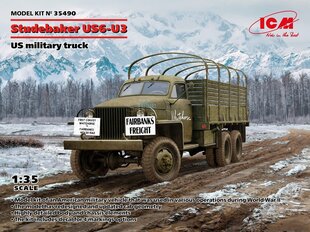 Klijuojamas modelis ICM 35490 US military truck Studebaker US6-U3 1/35 kaina ir informacija | Klijuojami modeliai | pigu.lt