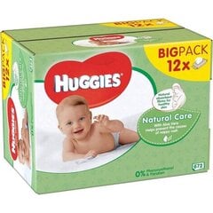 Drėgnos servetėlės Huggies Natural, ​​672 vnt. kaina ir informacija | Drėgnos servetėlės, paklotai | pigu.lt