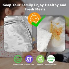 Jiltlu vaikiškas termo pietų maišelis Green-Dino kaina ir informacija | Maisto saugojimo  indai | pigu.lt