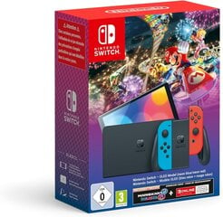 Prekė su pažeista pakuote. Nintendo Switch OLED bundle Mario Kart 8 Deluxe Bundle ir NSO kaina ir informacija | Kompiuterinė technika su pažeista pakuote | pigu.lt