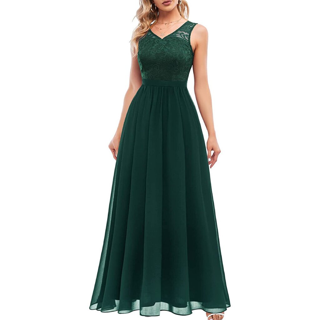 Suknelė moterims DressTells, žalia цена и информация | Suknelės | pigu.lt
