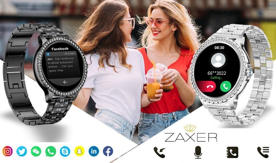 Zaxer ZI58 Gold Mesh kaina ir informacija | Išmanieji laikrodžiai (smartwatch) | pigu.lt