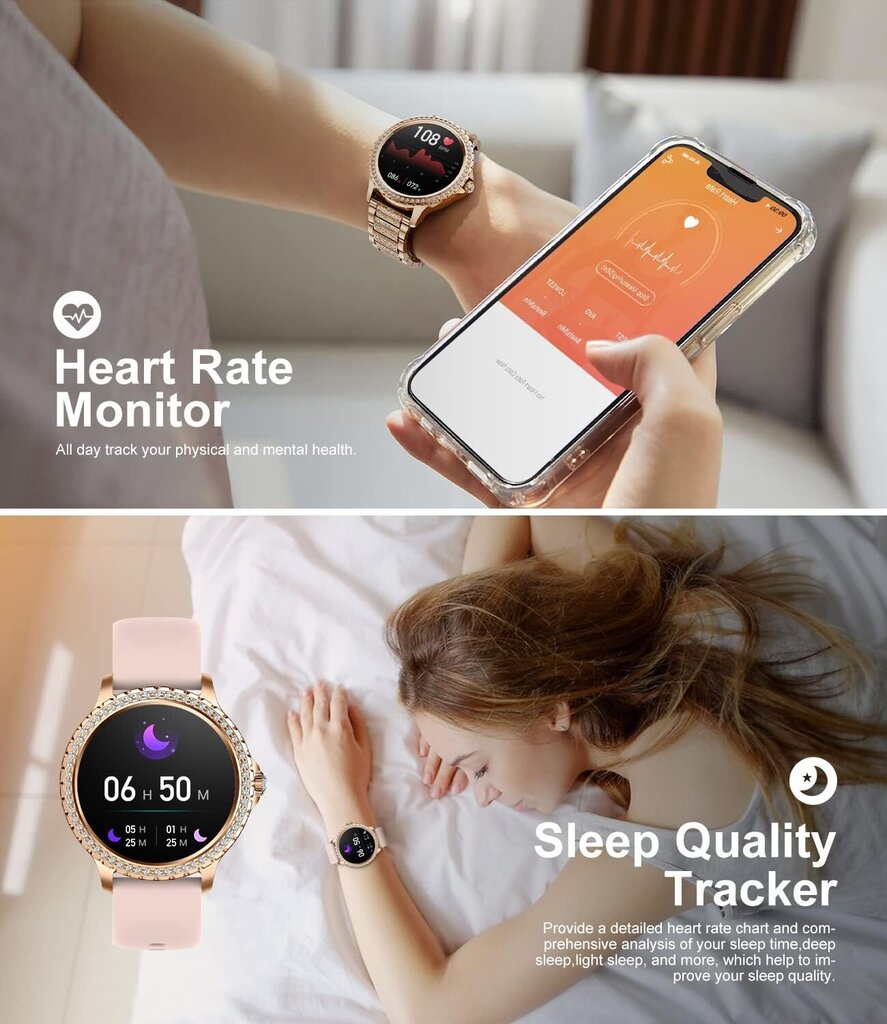 Zaxer ZI58 Gold Mesh kaina ir informacija | Išmanieji laikrodžiai (smartwatch) | pigu.lt