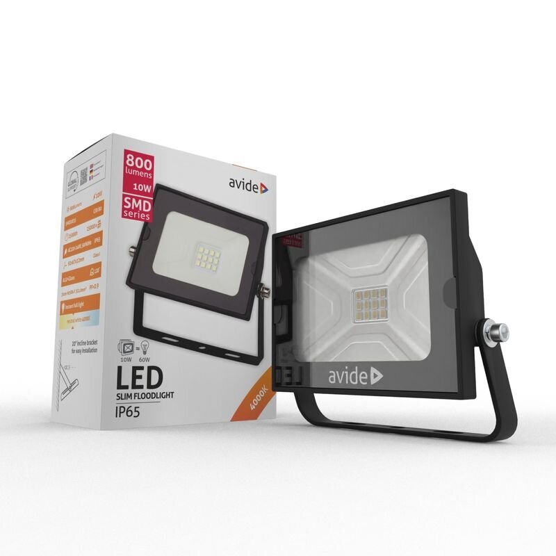 LED lauko prožektorius Avide, 10W, 800lm kaina ir informacija | Lauko šviestuvai | pigu.lt