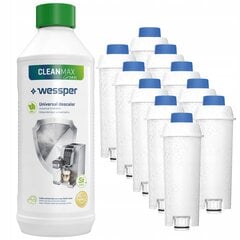 Wessper Aqualunga, 10 vnt, Descaler Cleanmax, 1 vnt. kaina ir informacija | Vandens filtrai | pigu.lt