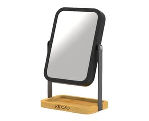 Зеркало двустороннее округлое Riposo, 15,5 х 10 х 24 см. цена и информация | Косметички, косметические зеркала | pigu.lt