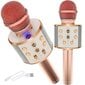 Vaikiškas karaokė mikrofonas su garsiakalbiu ir balso efektais, rose gold kaina ir informacija | Lavinamieji žaislai | pigu.lt