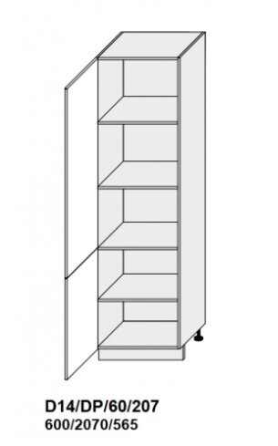 Pastatoma spintelė Carrini D14DP 60 207, dešininė, balta kaina ir informacija | Virtuvinės spintelės | pigu.lt