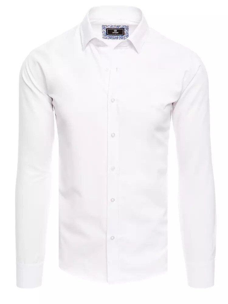 Marškiniai vyrams DX2480-53326, balti kaina ir informacija | Vyriški marškiniai | pigu.lt
