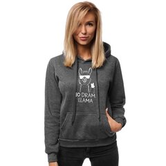 Темно-серый женский джемпер с капюшоном "No drama Llama" JS/W02-45557-XXL цена и информация | Женские толстовки | pigu.lt