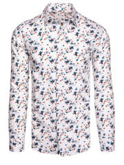 Marškiniai vyrams DX2495-53317, balti цена и информация | Рубашка мужская | pigu.lt