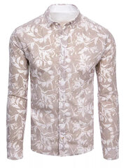 Marškiniai vyrams DX2265-53331, rudi цена и информация | Мужские рубашки | pigu.lt
