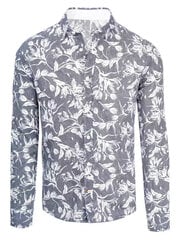 Marškiniai vyrams DX2263-53329, pilki цена и информация | Рубашка мужская | pigu.lt