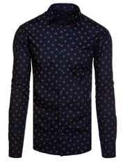 Marškiniai vyrams DX2511-53318, mėlyni цена и информация | Мужские рубашки | pigu.lt