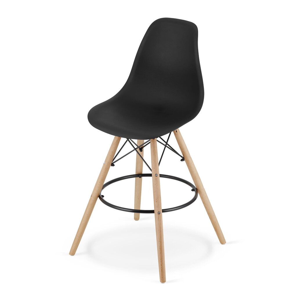 2-ių kėdžių komplektas Leobert Lamal, juodas/rudas kaina ir informacija | Virtuvės ir valgomojo kėdės | pigu.lt