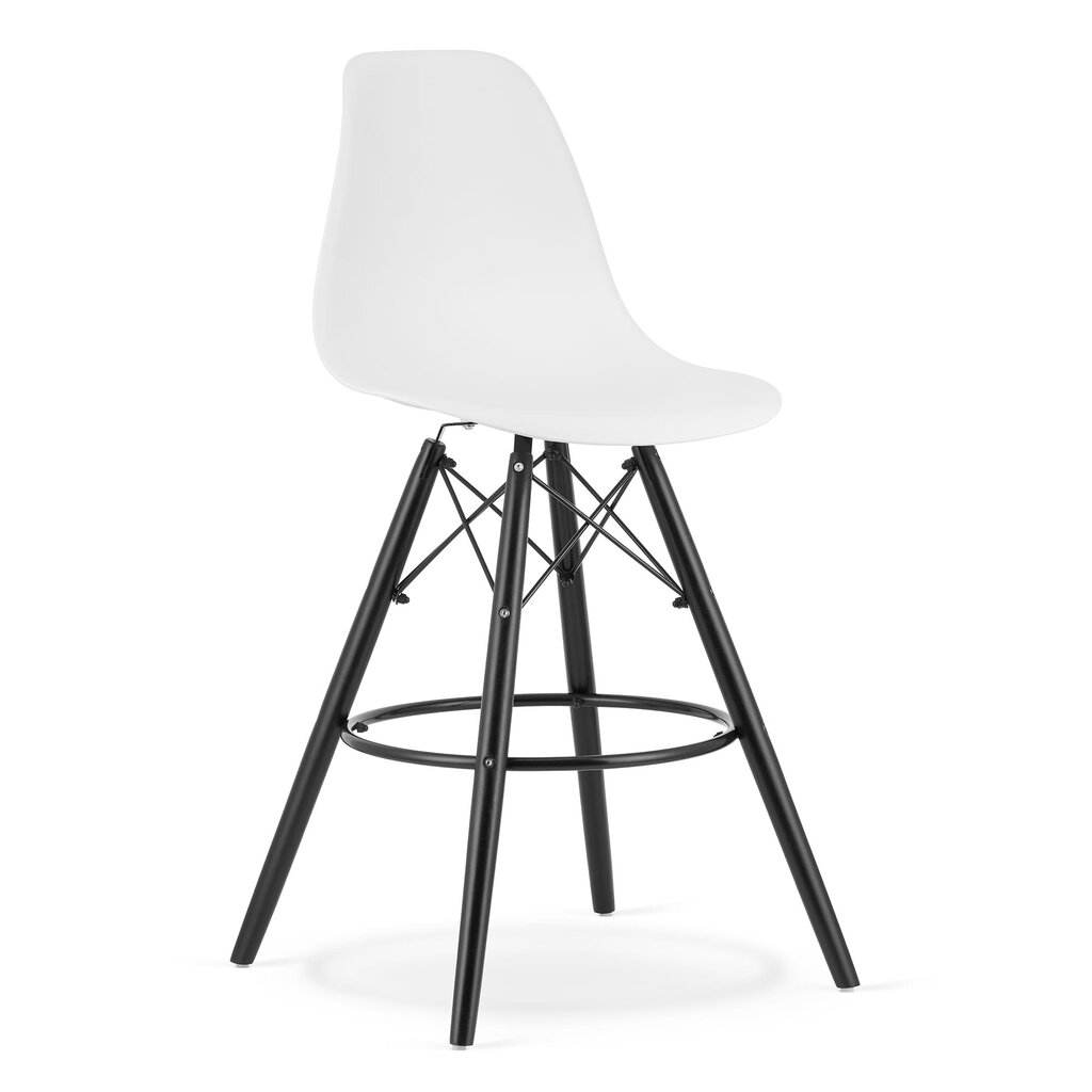 2-ių kėdžių komplektas Leobert Lamal, baltas/juodas kaina ir informacija | Virtuvės ir valgomojo kėdės | pigu.lt