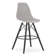 2-ių kėdžių komplektas Leobert Lamal, pilkas/juodas kaina ir informacija | Virtuvės ir valgomojo kėdės | pigu.lt