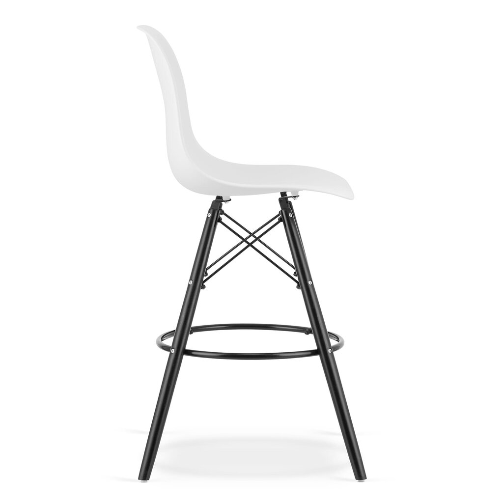 3-ių kėdžių komplektas Leobert Lamal, baltas/juodas kaina ir informacija | Virtuvės ir valgomojo kėdės | pigu.lt