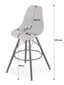 3-ių kėdžių komplektas Leobert Lamal, juodas цена и информация | Virtuvės ir valgomojo kėdės | pigu.lt