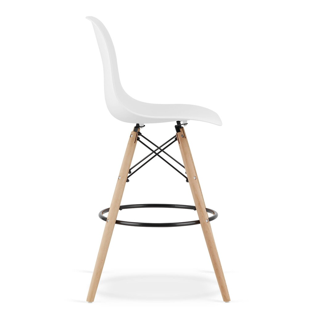 4-ių kėdžių komplektas Leobert Lamal, baltas/rudas kaina ir informacija | Virtuvės ir valgomojo kėdės | pigu.lt