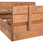 Uždara impregnuota medinė smėlio dėžė, 150x150 cm цена и информация | Smėlio dėžės, smėlis | pigu.lt