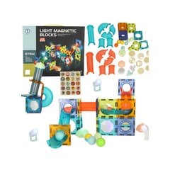 Šviečiantis magnetinis marmurinis rutuliukų takelis, 49 elementai kaina ir informacija | Žaislai berniukams | pigu.lt